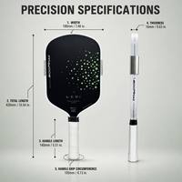 Pala de Pickleball Alargada de Alto Rendimiento con Núcleo de Espuma EPP de 16mm, Fibra de Carbono T700, Gran Agarre y Punto Dulce Amplio para Jugadores Avanzados