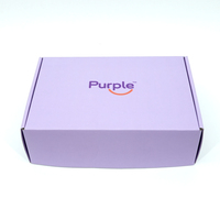 Boîte de papier cadeau beauté violette avec impression personnalisée et logo personnalisé boîtes d'emballage cosmétique boîte d'expédition avec insert