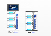 Y2 Power MIA Pre, Casillero de Carga para 8 Teléfonos con Cables de Carga 3 en 1, Estación de Carga Rápida, Opcional con Pantalla para Anuncios y Soporte