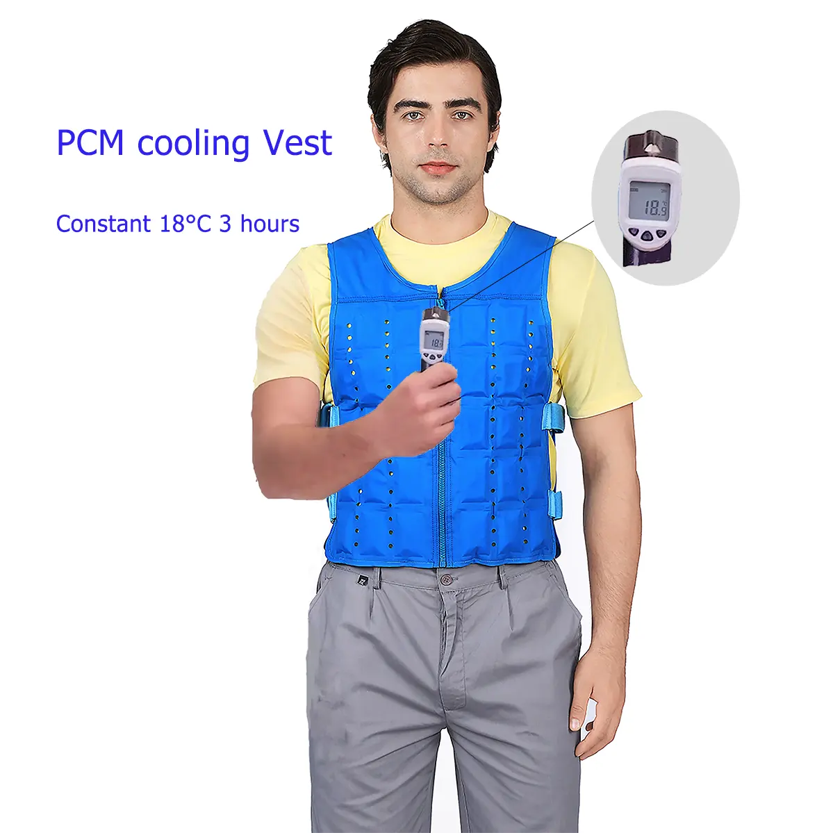 Cooling Vest Clothes 22 Degrees Air Conditioned Clothes PCM Cooling Vest Weld Wear Protection Summer Work Safety Clothing