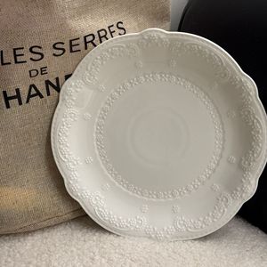 Assiettes en céramique blanches à petites fleurs, design vintage, pour mariage, dîner, dessert, petit-déjeuner, <span class=keywords><strong>fruits</strong></span> - Product Image 5
