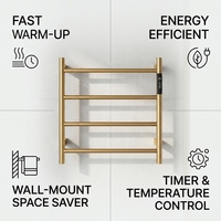 Sèche-serviettes électrique mural dissimulé en acier inoxydable, radiateur plat pour serviettes, séchoir à serviettes en forme d'échelle pour salle de bain d'appartement