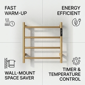 Radiateur sèche-serviettes électrique mural dissimulé, <span class=keywords><strong>plat</strong></span>, pour salle de bain d'hôtel, séchoir à serviettes type échelle - Product Image 2