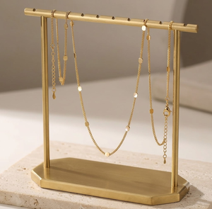 Adornos Brillantes y Elegantes para el Cuello, Chapados en Oro, Minimalistas, Tipo Gargantilla, Hechos con Cadenas Delgadas y Finas - Product Image 3