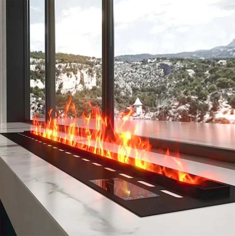 Wi-Fi su yangın buharı elektrikli şömine eklemek 7 LED alev renk 3D vape yangın buharlı şömine 500mm 1000mm 1500mm 2000 mm