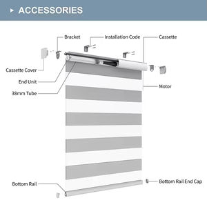 SAMADHI Control remoto Smart Zebra Blinds Operación automática Ajuste de luz Cortinas de Protección de Privacidad para el hogar Oficina - Product Image 3