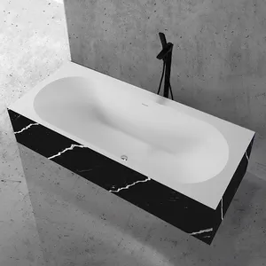 KKR Modern İç mermer küvet banyo küveti yapay taş reçine katı yüzey dahili küvet