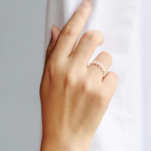 Anello a Stella Cava in Stile Coreano, Gioiello da Dito Liscio a Cinque Punte per Donna, Moda Quotidiana - Product Image 3
