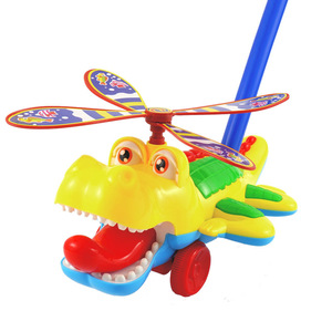 <span class=keywords><strong>Passeggino</strong></span> per Bambini a Forma di Coccodrillo con Manico, <span class=keywords><strong>Giocattolo</strong></span> per Bambini con Lingua Lampeggiante e Ruote - Product Image 1