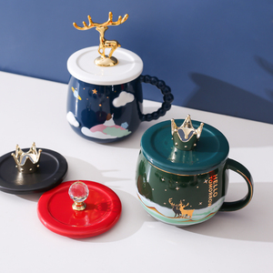 Couvre-tasse en céramique personnalisé, couvercle en céramique pour tasse à café, mug à eau, vente en gros, couvercle pour mug à lait - Product Image 2