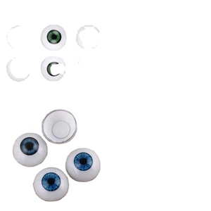 Yeux de poupée DIY pour accessoires de fabrication de poupées ours, 1 paire d'yeux de poupée en plastique 20/22/24 mm, yeux réalistes demi-ronds à dos creux - Product Image 3