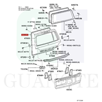 Joint d'étanchéité de coffre pour LAND CRUISER 1997-2008 LC100 Référence OE : 67881-60111 Bande de caoutchouc de remplacement pour isolation du coffre arrière