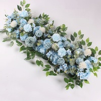 Décoration de mariage décoration arrangement de fleurs chemin guide T scène floral mariage simulé fleur fond mur chemin scène