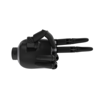 Main prothétique myoélectrique à 2 canaux (avant-bras) – Petite main robotique bionique en métal et caoutchouc (compatible IA, ajustement exclu)