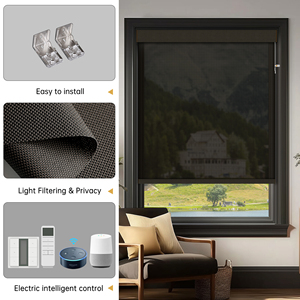 SAMADHI High-quality Intelligence Electric Intelligence Remote Control Without Drilling Holes Motorized Roller Blind for <b>Window</b> - Product Image 4