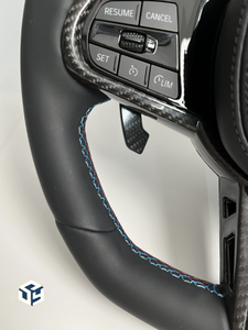 พวงมาลัยซ้ายและขวาหนังนิ่มสำหรับ BMW 3 5ชุด F10 F30 F90 F01 F12 F25 M3 M6 E90 Z4 X1 X6 48 E90 E92 F32 <span class=keywords><strong>E7</strong></span> - Product Image 2