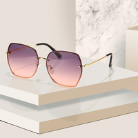 Lunettes de soleil avec monture en métal, verres solaires de styliste pour femmes, vente en gros, collection 2021