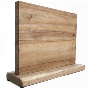 Bloc de couteaux magnétique double face 12X10 pouces Porte-couteaux en bois massif Supports de couteaux magnétiques avec aimant renforcé puissant - Product Image 5