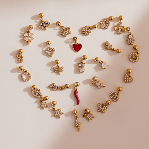 Ciondolo da Donna Mili Cross-Border in <span class=keywords><strong>Acciaio</strong></span> Inossidabile Placcato Oro 18K PVD con Zirconi 5A, Nuovo Modello, per Anniversario, Ciondoli e Charms alla Moda - Product Image 3
