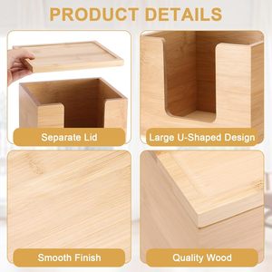 Porta Toallas <span class=keywords><strong>Desechables</strong></span>, Apto <span class=keywords><strong>para</strong></span> Baño, Caja <span class=keywords><strong>de</strong></span> Almacenamiento <span class=keywords><strong>de</strong></span> Toallas <span class=keywords><strong>de</strong></span> Bambú, Caja <span class=keywords><strong>de</strong></span> Almacenamiento <span class=keywords><strong>de</strong></span> Escritorio <span class=keywords><strong>de</strong></span> <span class=keywords><strong>Madera</strong></span> Vintage - Product Image 4