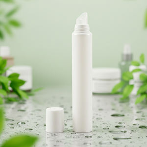 Tube cosmétique souple pour crème contour des yeux et soins de la peau, écran solaire, nettoyant visage, flacon distributeur avec bouchon à vis en PE - Product Image 1