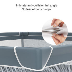 Parc de jeu pliable pour bébé et enfant, barrière de sécurité intérieure, en tissu patchwork durable et détachable, 120x180cm, unisexe, avec barrière de lit - Product Image 6