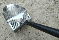 Pelle à sable en fibre de carbone à long manche, manche de pelle en métal, outil de détection de métaux pour la détection de métaux et la chasse au trésor