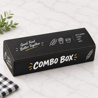 Logo personnalisé pour l'emballage alimentaire, piques à fast-food recyclables, boîte à emporter pour frites et hamburgers
