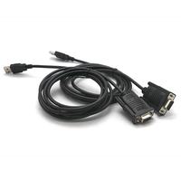 Cable Adaptador Convertidor USB 2.0 a RS232 Serial DB9 Transparente con Chipset FTDI FT232RL de 1.8m, Plug and Play para Windows y Mac