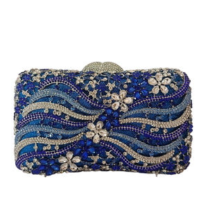 Sac à main marbré pour femme avec strass et chaîne en O, sac de soirée carré unique pour robe de danse et tenue de tous les jours - Product Image 1