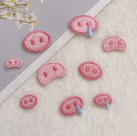 Patch en tissu brodé en forme de nez de cochon mignon, accessoires pour poupées, patch en tissu, patch brodé rose, décoration de sac, patch de petite taille