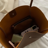 Sac Tendance 2024 Style Rétro Automne, Lot de 2 Sacs à Main Femme Grandes Anses avec Pochette