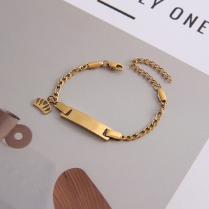 Pulsera de Acero Inoxidable 316L, Resistente al Deslustre, Impermeable, Linda, Chapada en Oro de 14k y 18k, con Dijes Delicados para Niños - Product Image 4