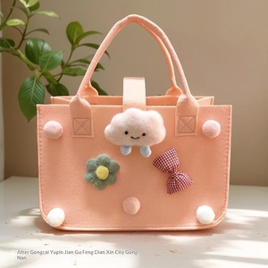 Bolso <span class=keywords><strong>de</strong></span> Fieltro con Diseño <span class=keywords><strong>de</strong></span> Dibujos Animados para Niños, Bolso <span class=keywords><strong>de</strong></span> Mano Pequeño y Bonito, Caja <span class=keywords><strong>de</strong></span> Recuerdos, Regalo, <span class=keywords><strong>Dos</strong></span> Aberturas, Gran Capacidad - Product Image 6