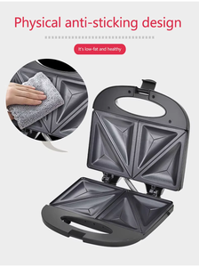 Frühstücks-Sandwich maschine Elektrische doppelseitige Heizung Multifunktions-Mini-Sandwich maschine Brot waffel maschine Schwarz OEM <span class=keywords><strong>No2</strong></span> - Product Image 3