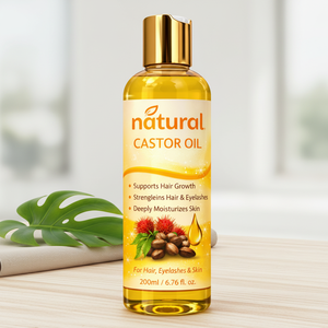 Huile de <span class=keywords><strong>ricin</strong></span> pure naturelle pressée à froid, huile de graines de Ricinus Communis, qualité cosmétique, pour la croissance des cheveux, des cils, des sourcils, de la barbe et des soins de la peau - Product Image 3