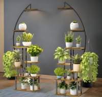 Étagère à fleurs vertes multi-niveaux la plus vendue, meuble de rangement sur pied pour balcon et décoration intérieure