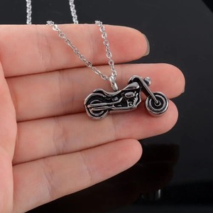 Colgante de urna de acero inoxidable para motocicleta, accesorios de joyería para cenizas de cremación, collar para hombres y niños - Product Image 4
