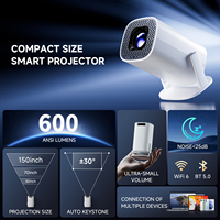YDH-P30 Pro 2025 Nouveau projecteur portable domestique H713 600 Lumens 4K Android 14 BT5.0 Double WiFi Mise au point automatique Projecteur LCD 150 pouces