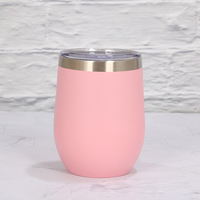 12oz mignon vin café Sublimation voyage tasses personnalisées tasses en acier inoxydable en gros gobelet à bière en métal