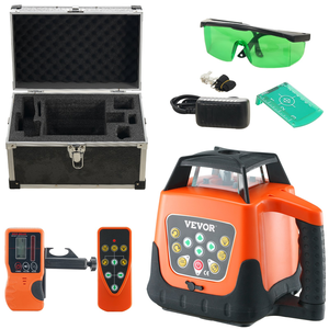 Niveau laser VEVOR, 2000 pieds, laser croisé vert à auto-nivellement à 360 degrés, 5 vitesses de rotation et 4 angles de balayage réglables, IP - Product Image 1