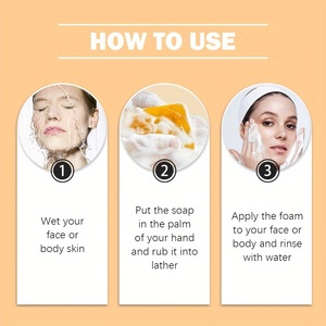 Handmade Bar <b>Soap</b> 100g Anti-Acne Exfoliating Care Oily Skin Cross-Border Trade Fashion TK Model Turmeric Lemon <b>Kojic</b> Acid <b>Soap</b> - Product Image 3