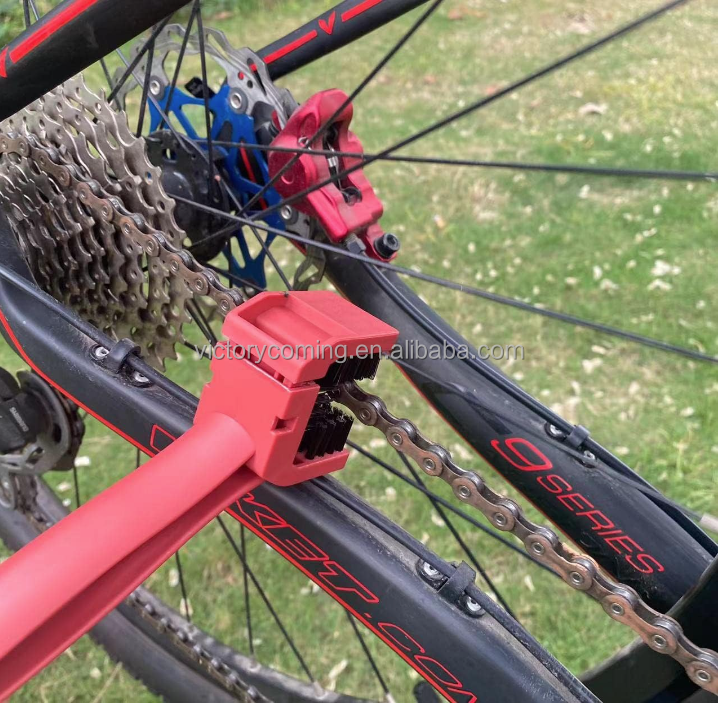 Brosse Nettoyage Chaîne Vélo - Outil 360° Multifonction Pour Chaîne VTT, Route, Moto - Brosse Rotative Ergonomique