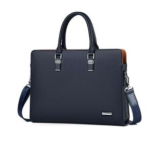 大容量牛革本革メンズビジネスブリーフケースハンドバッグジッパーポータブル防水RFID保護ショルダー - Product Image 2