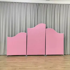 Розовый металлический набор из 3 арок фон подставка для свадебных мероприятий воздушные шары Цветочная рамка сценический фон декорации для фотобудки