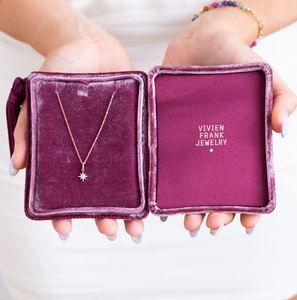 Joyero Antiguo de Terciopelo con Borla, Caja de Lujo para Pendientes y Collares, Artículo en Oferta - Product Image 3