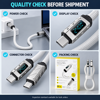 Câble USB-C vers USB-C 240W PD3.1 EPR avec affichage numérique, 48V 5A, E-Marker, en alliage de zinc, tressé en nylon, cuivre pur, pour batterie externe et ordinateur