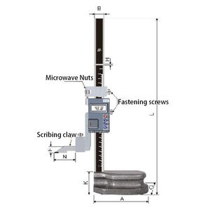 <span class=keywords><strong>Calibrador</strong></span> de altura de pantalla Digital óptica Yaopu regla de altura regla de dibujo regla de trazado <span class=keywords><strong>calibrador</strong></span> <span class=keywords><strong>Vernier</strong></span> 0-200 300 500mm - Product Image 2