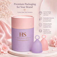 Professionnel personnalisé marque privée préservatif Silicone période coupe menstruelle cadeau cylindre emballage papier Tube rond rose boîtes