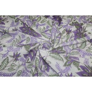 Multi-Colour Flower Print Hand Block Printed Cotton Fabric Wholesale Lightweight Cotton Fabric Indian Floral Dress Making - Product Image 6